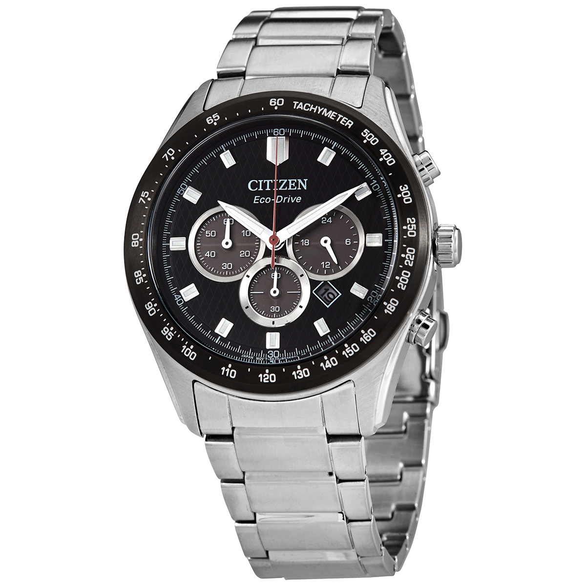 Citizen Chronograph Black Dial Stainless Steel Men's Watch CA4454-89E