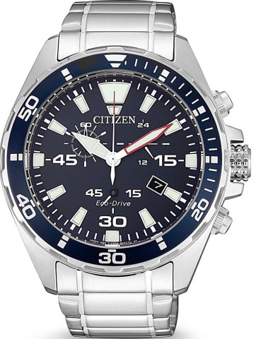 Citizen Chronograph Blue Dial Men's Watch AT2431-87L