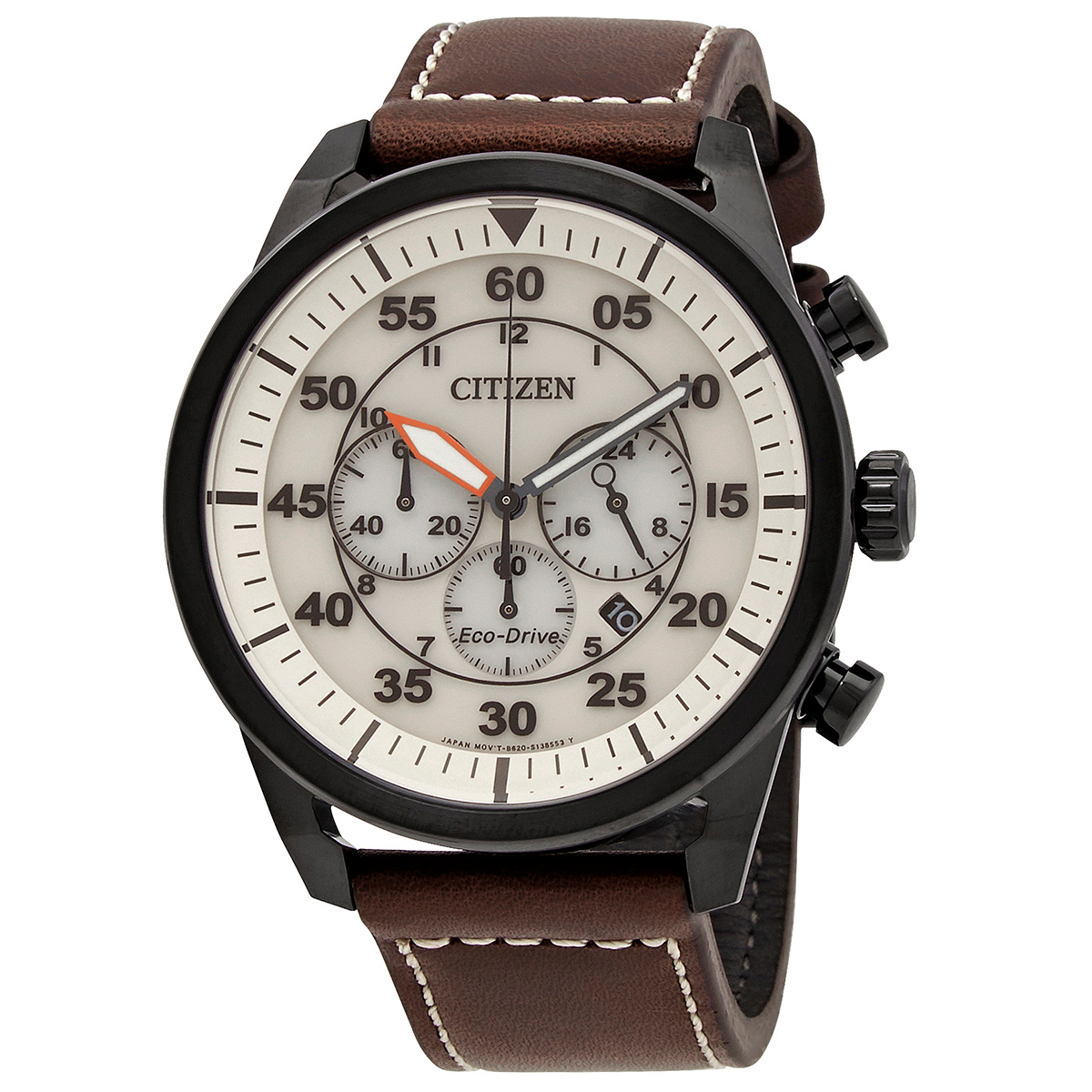 Citizen Chronograph Eco-Drive Ivory Dial Men's Watch CA4215-04W