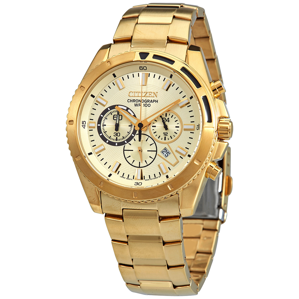 Citizen Chronograph Quartz Champagne Dial Men's Watch AN8012-50P