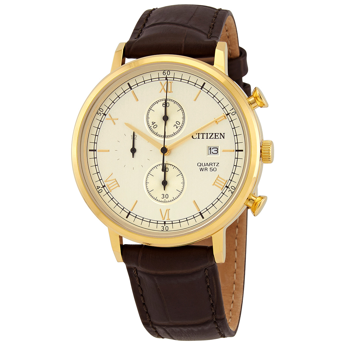 Citizen Chronograph Quartz Gold Dial Men's Watch AN3612-09P