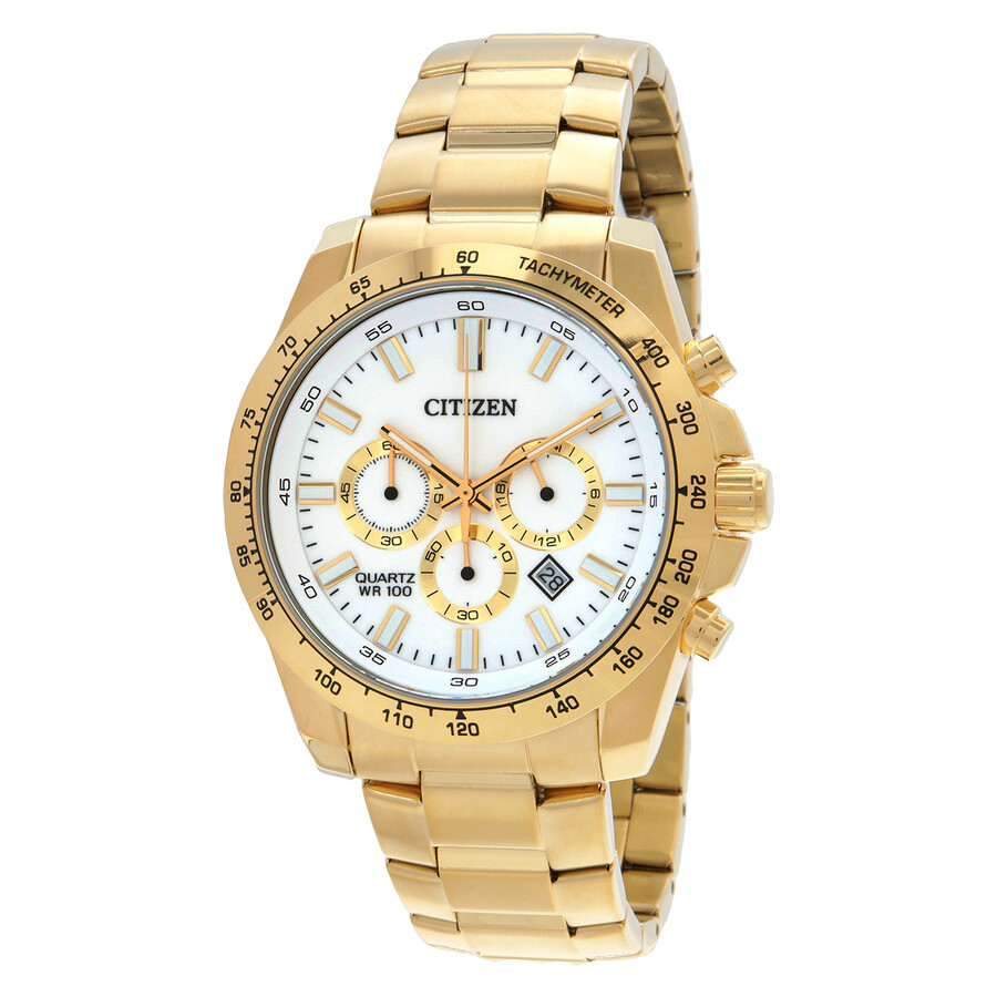 Citizen Chronograph Quartz White Dial Men's Watch AN8232-53A