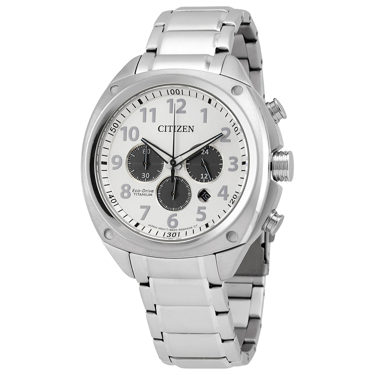Citizen Chronograph Silver Dial Titanium Men's Watch CA4310-54A