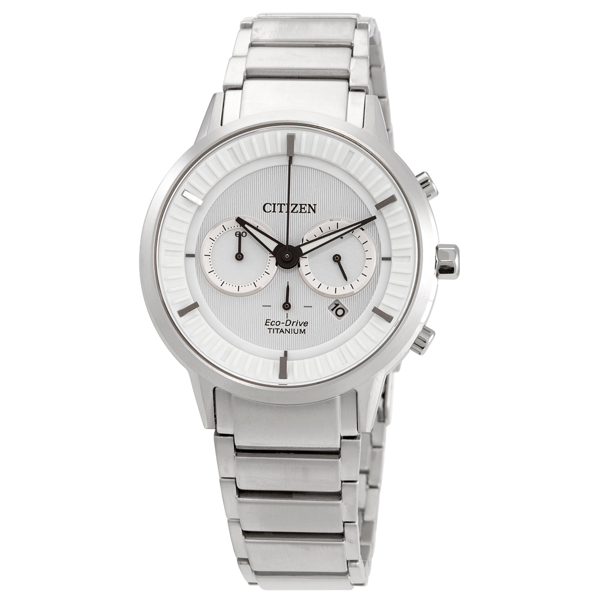 Citizen Chronograph White Dial Titanium Men's Watch CA4400-88A