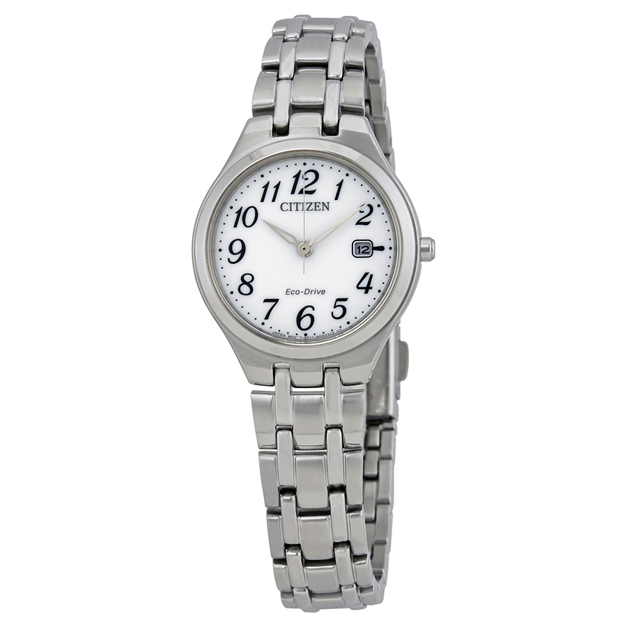 Citizen Corso Eco-Drive White Dial Stainless Steel Ladies Watch EW2480-59A