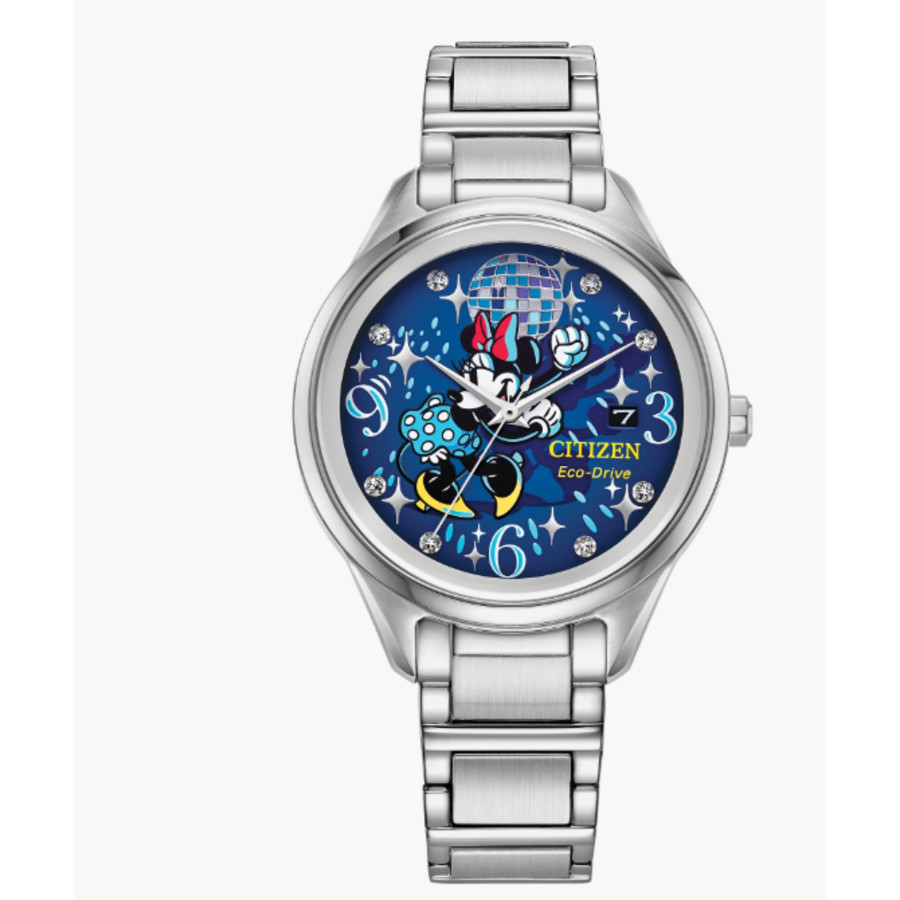 Citizen Dancing Minnie Automatic Blue Dial Ladies Watch FE6106-52W