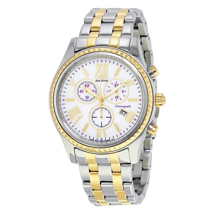 Citizen Eco-Drive Chronograph Two-Tone Stainless Steel Ladies Watch FB1364-53A