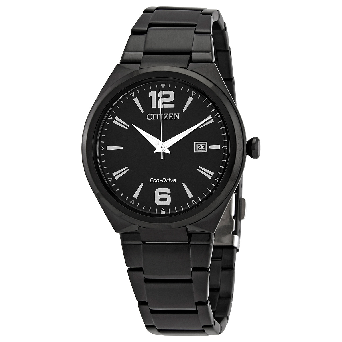 Citizen Eco-Drive Black Dial Black-plated Men's Watch AW1375-58E