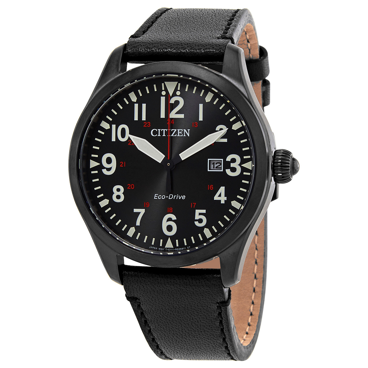 Citizen Eco-Drive Black Dial Black-plated Men's Watch BM6835-23E