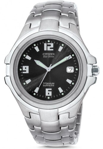 Citizen Eco-Drive Black Dial Titanium Men's Watch BM1290-54F