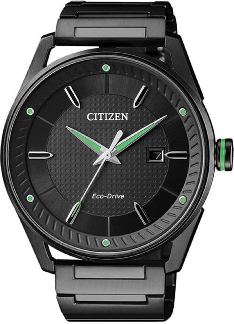 Citizen Eco-Drive Black Dial Black-plated Men's Watch BM6989-89E