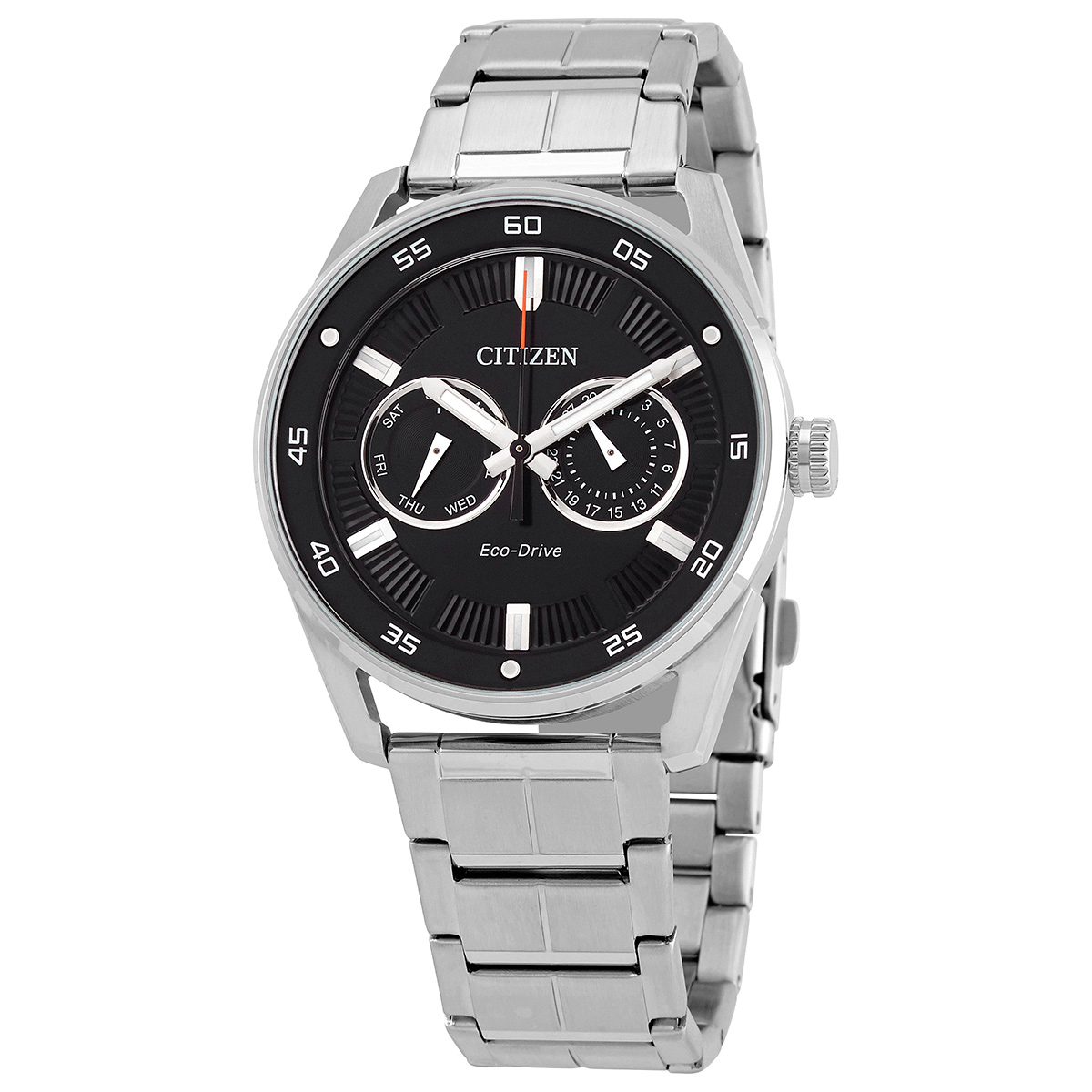 Citizen Eco-Drive Black Dial Stainless Steel Men's Watch BU4027-88E