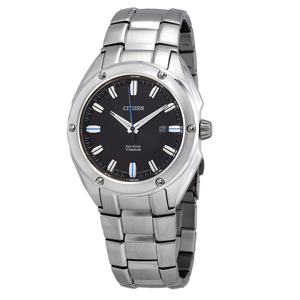 Citizen Eco-Drive Black Dial Titanium Men's Watch BM7130-58E