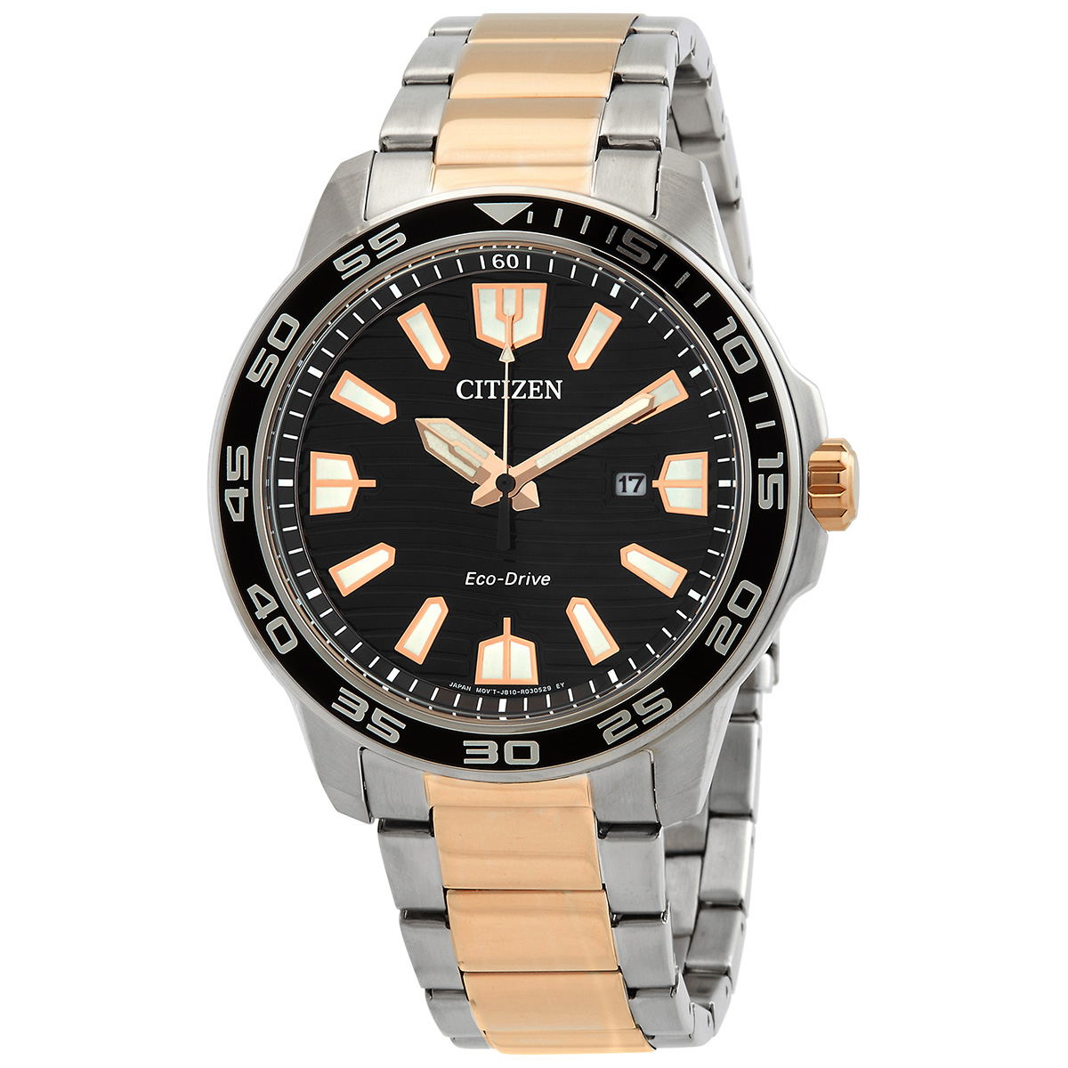 Citizen Eco-Drive Black Dial Two-tone Men's Watch AW1524-84E