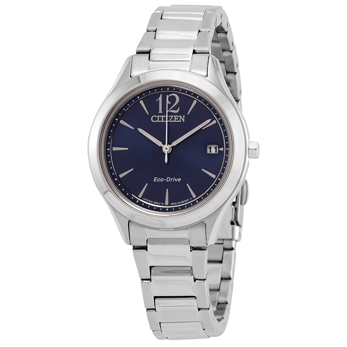 Citizen Eco-Drive Blue Dial Stainless Steel Ladies Watch FE6120-86L