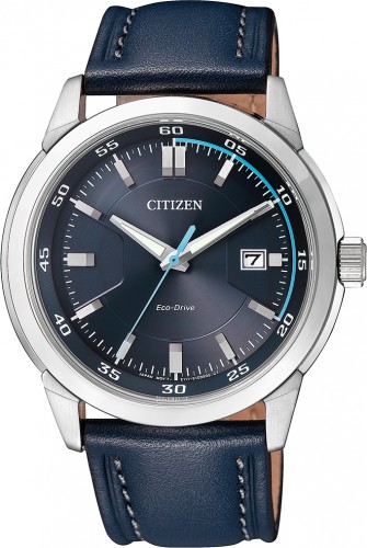 Citizen Eco-Drive Blue Dial Blue Leather Men's Watch BM7140-11L
