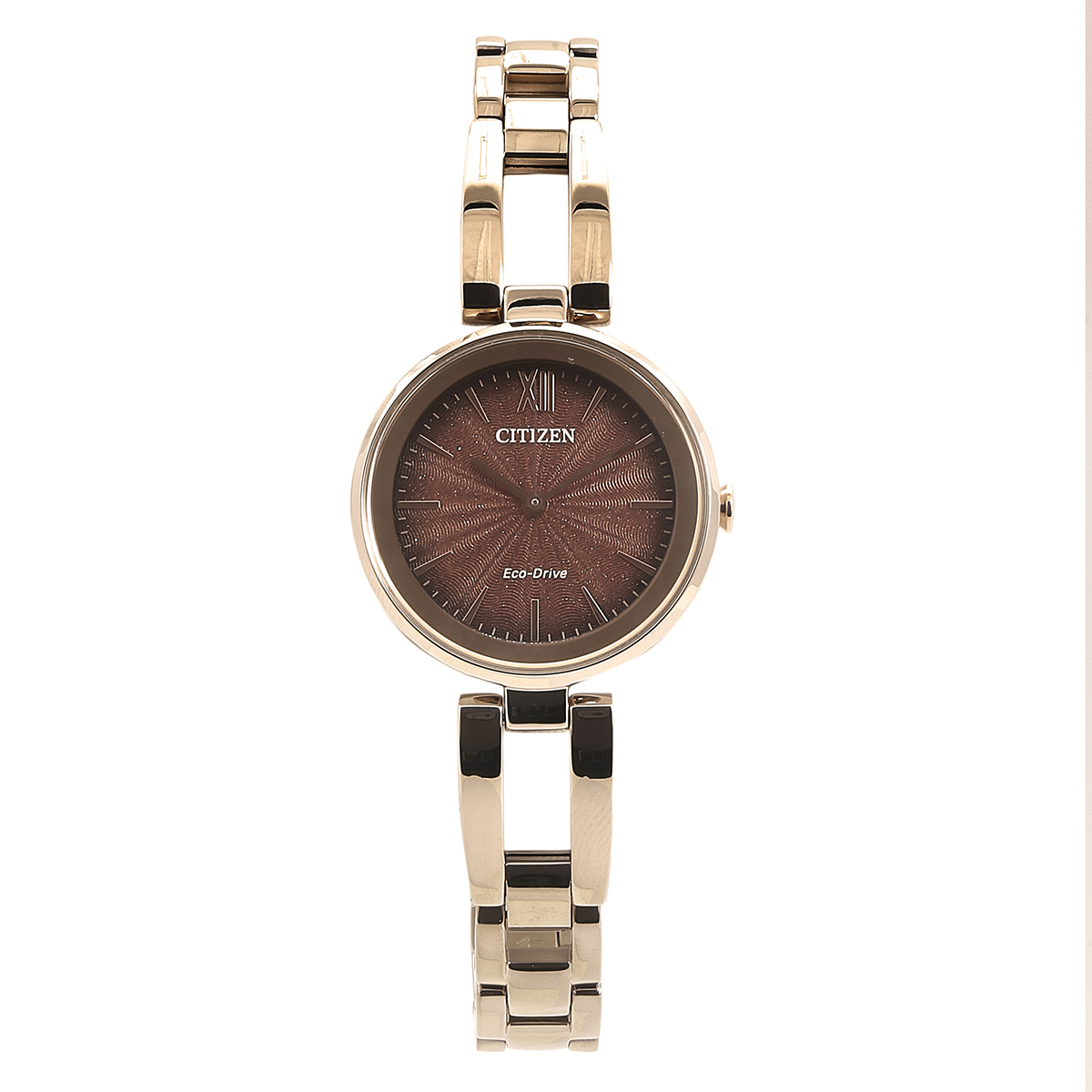 Citizen Eco-Drive Brown Dial Ladies Watch EM0809-83X