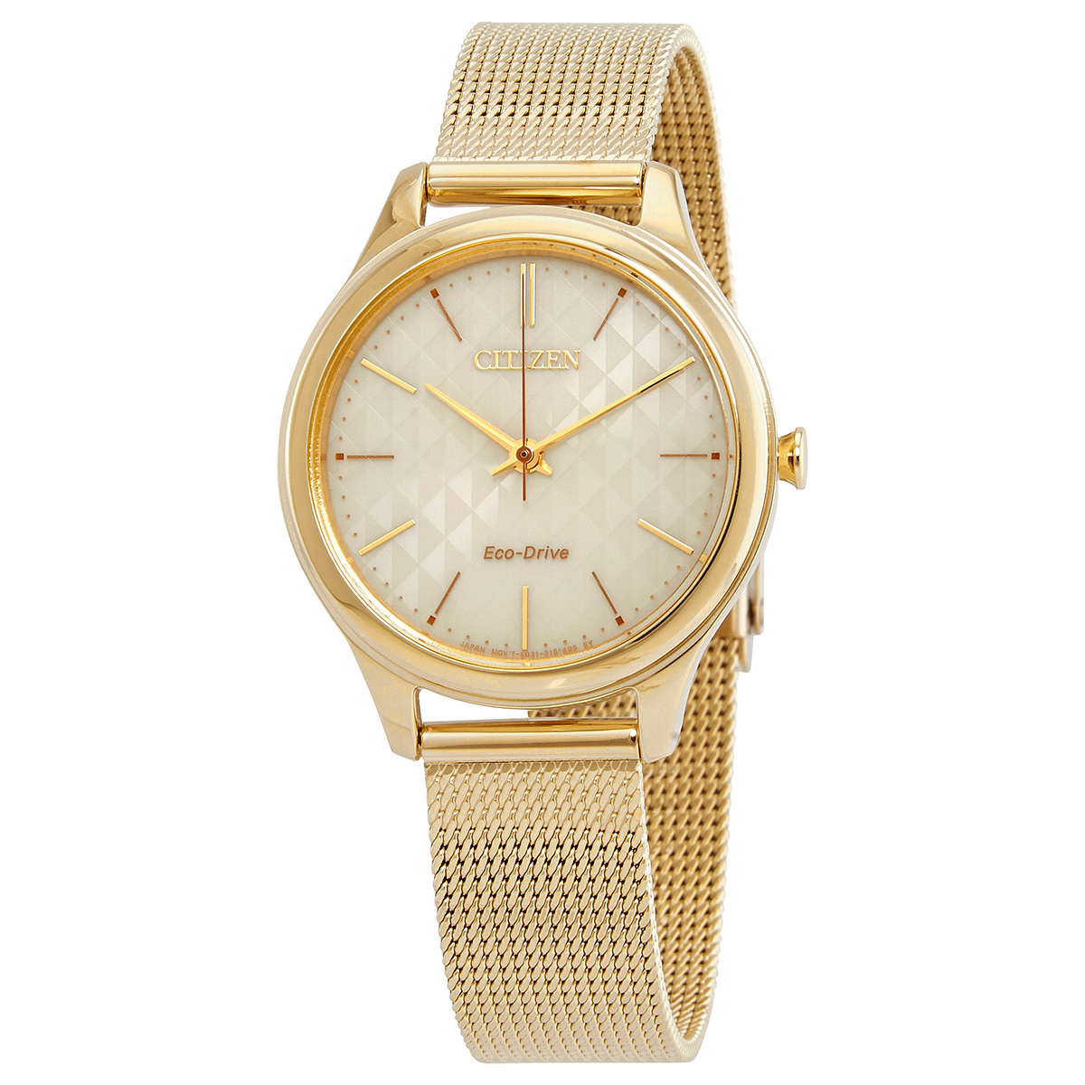 Citizen Eco-Drive Campagne Dial Gold-tone Mesh Ladies Watch EM0502-86P
