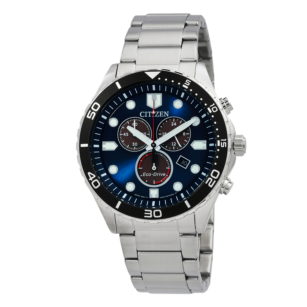 Citizen Eco-Drive Chrono Sporty-Aqua Chronograph Blue Dial Men's Watch AT2560-84L