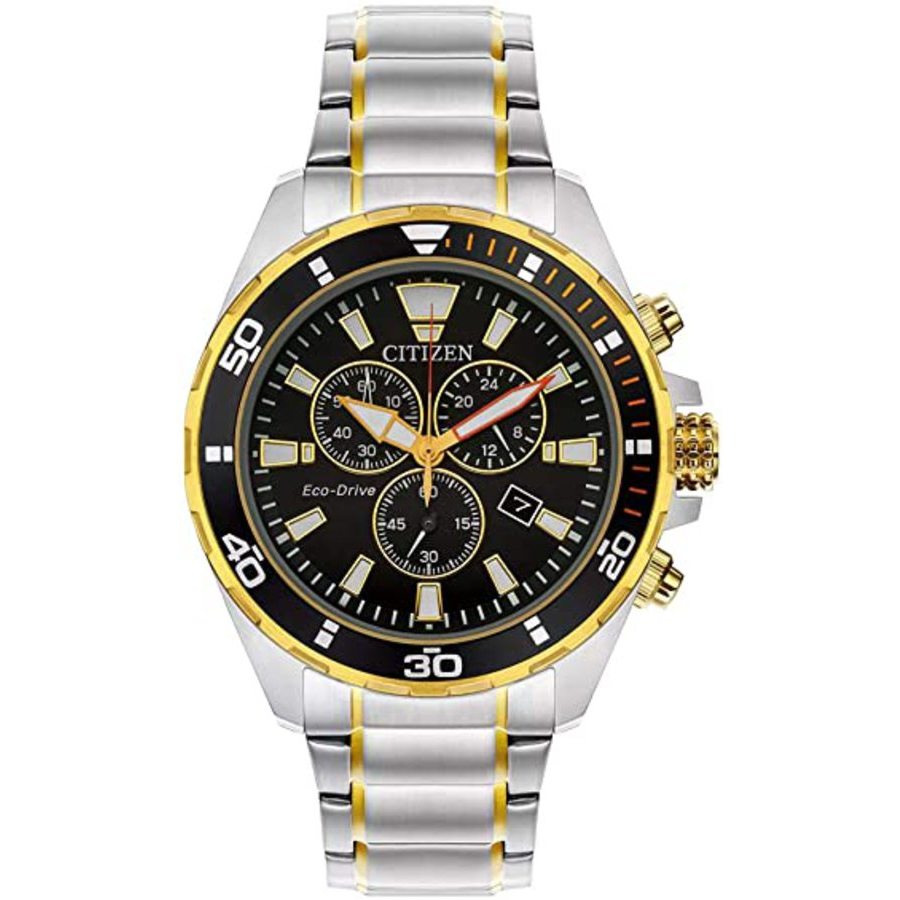 Citizen Eco-Drive Chronograph Black Dial Men's Watch AT2434-54E