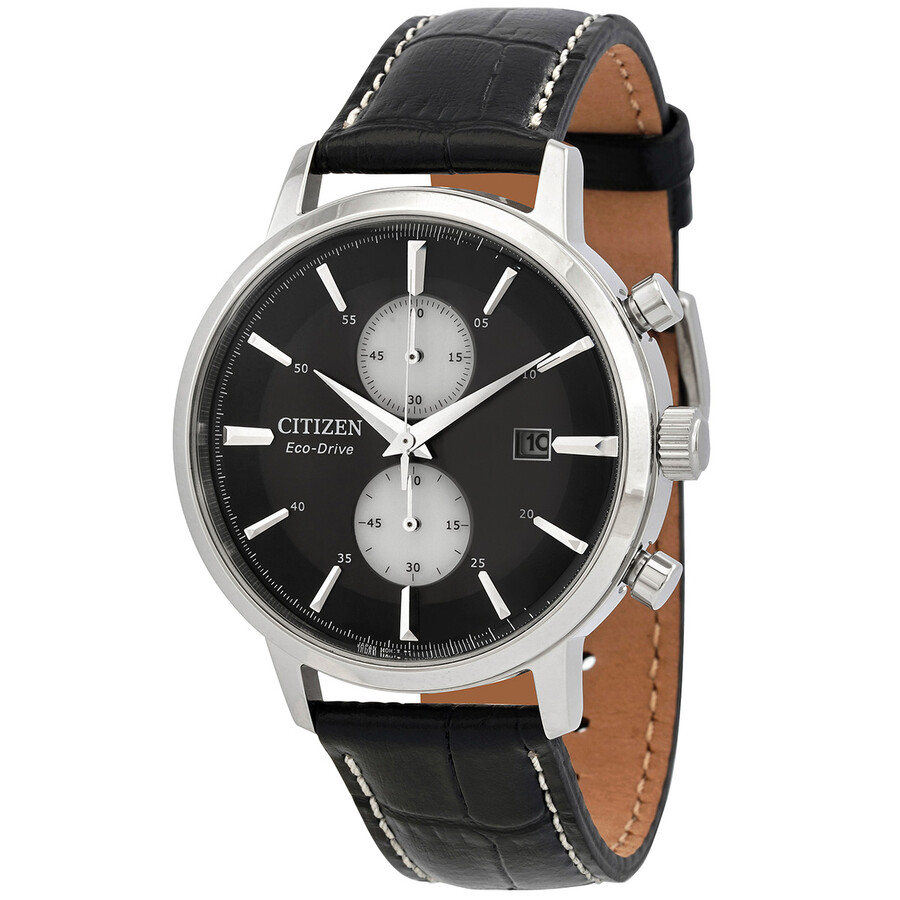 CITIZEN Eco-Drive ブラック腕時計 Citizen Men's Eco-Drive Ecosphere Black IP Chronograph Watch