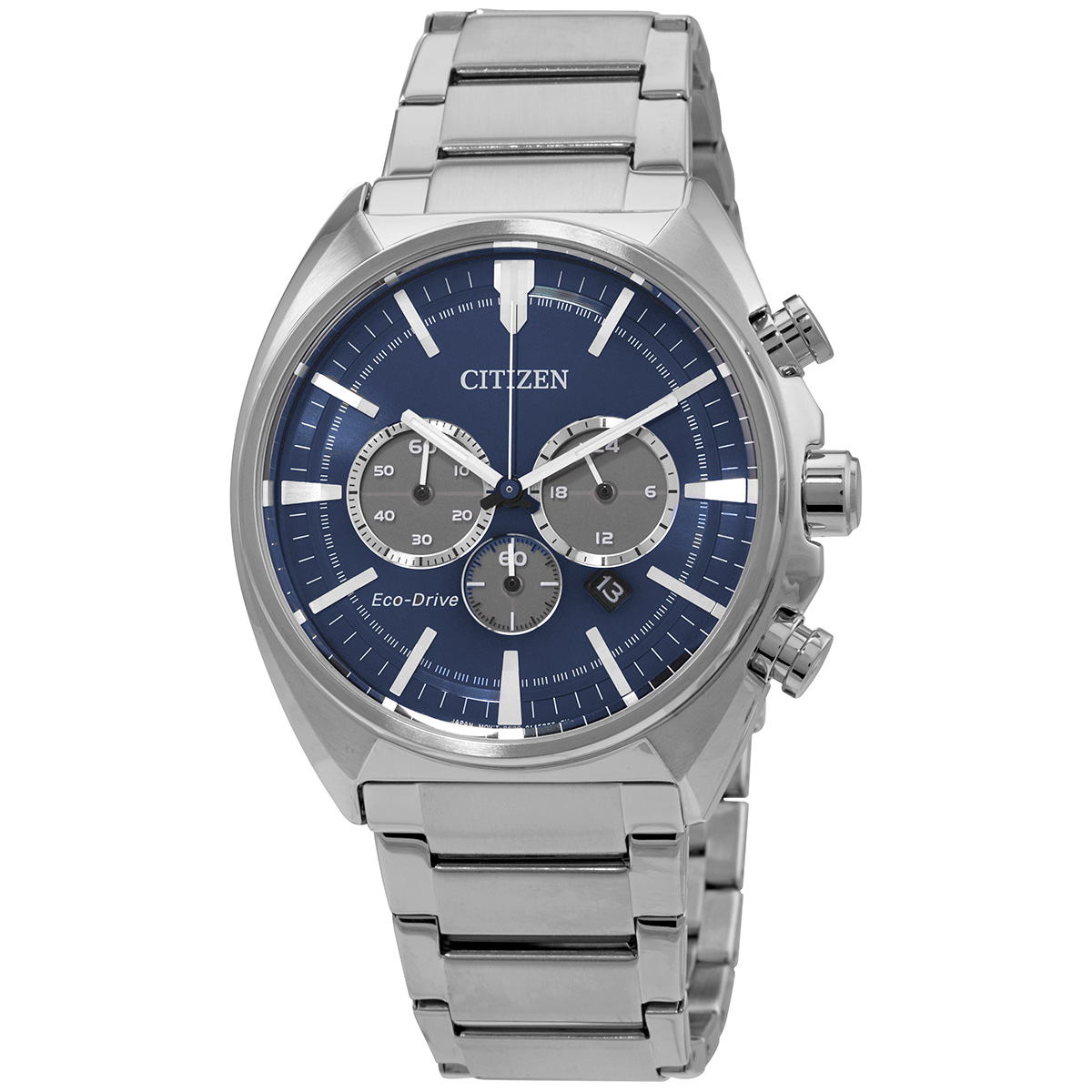 Citizen Eco-Drive Chronograph Blue Dial Stainless Steel Men's Watch CA4280-53L