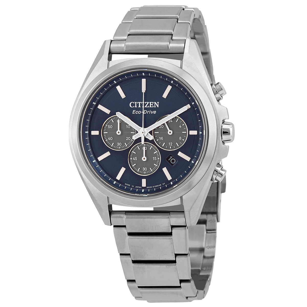 Citizen Eco-Drive Chronograph Blue Dial Titanium Men's Watch CA4390-55L