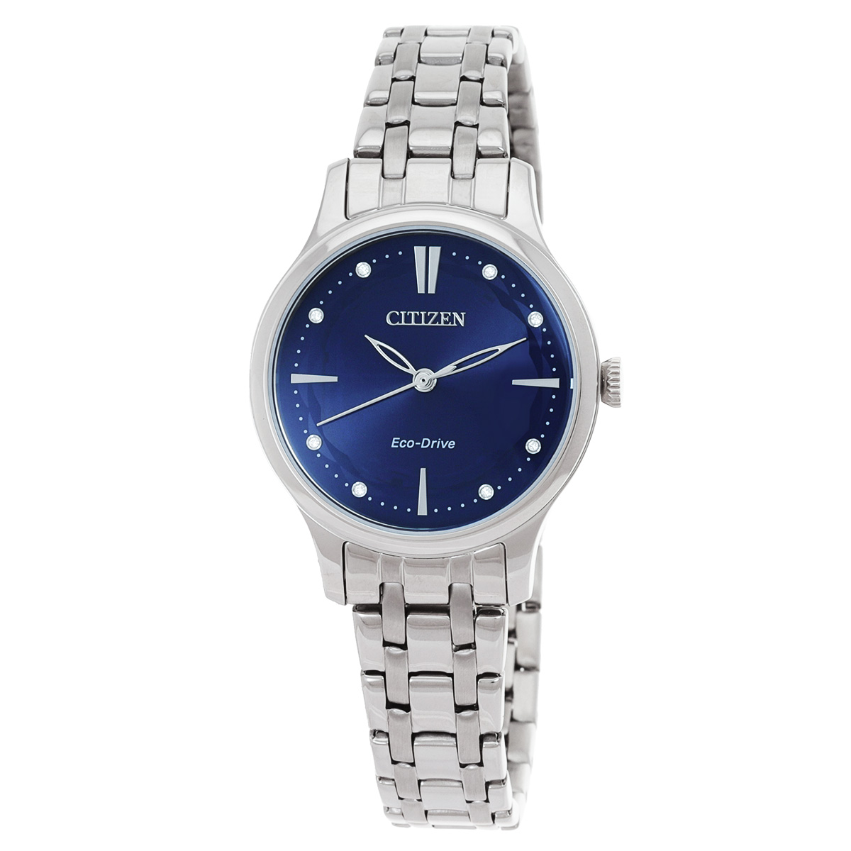 Citizen Eco-Drive Crystal Blue Dial Ladies Watch EM0890-85L