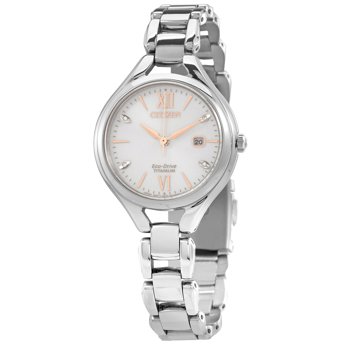 Citizen Eco-Drive Crystal Grey Dial Ladies Watch EW2560-86A