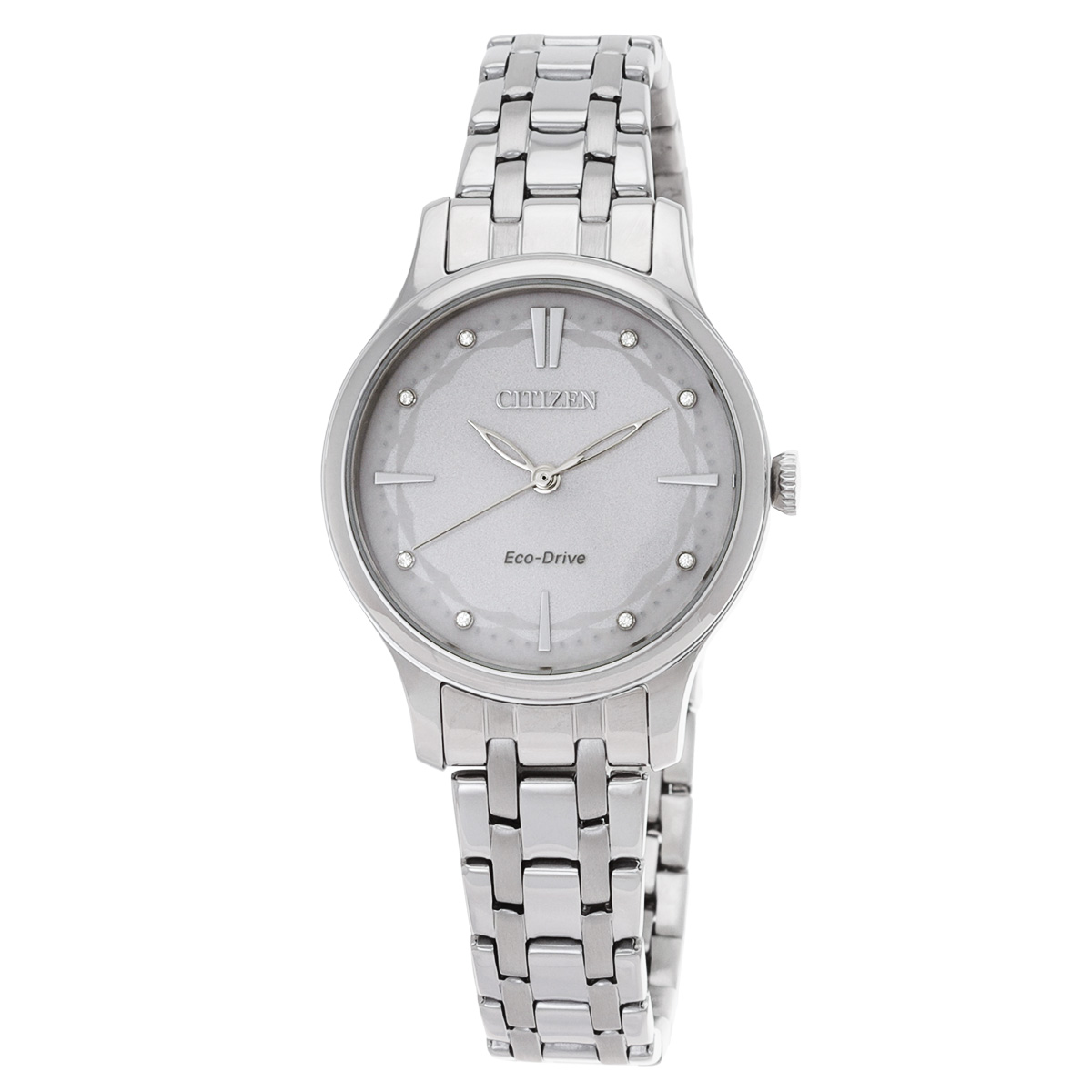 Citizen Eco-Drive Crystal White Dial Ladies Watch EM0890-85A