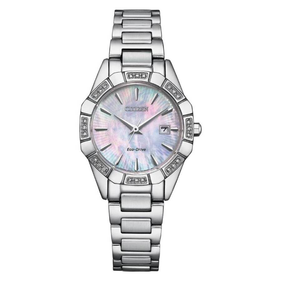 Citizen Eco-Drive Diamond Mother of Pearl Dial Ladies Watch EW2650-51D