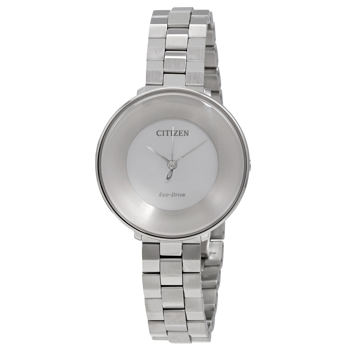 Citizen Eco-Drive Silver Dial Stainless Steel Ladies Watch EM0600-87A