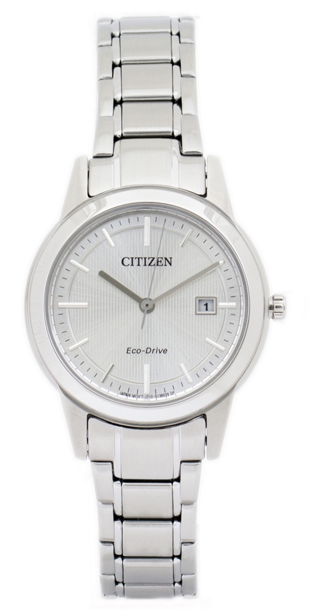 Citizen Eco-Drive Silver Dial Stainless Steel Ladies Watch FE1081-59A