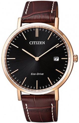 Citizen Chronograph Black Dial Brown Leather Men's Watch AU1083-13H