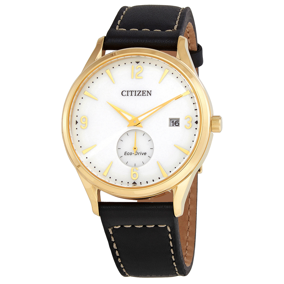 Citizen Eco-Drive White Dial Black Leather Men's Watch BV1118-17A