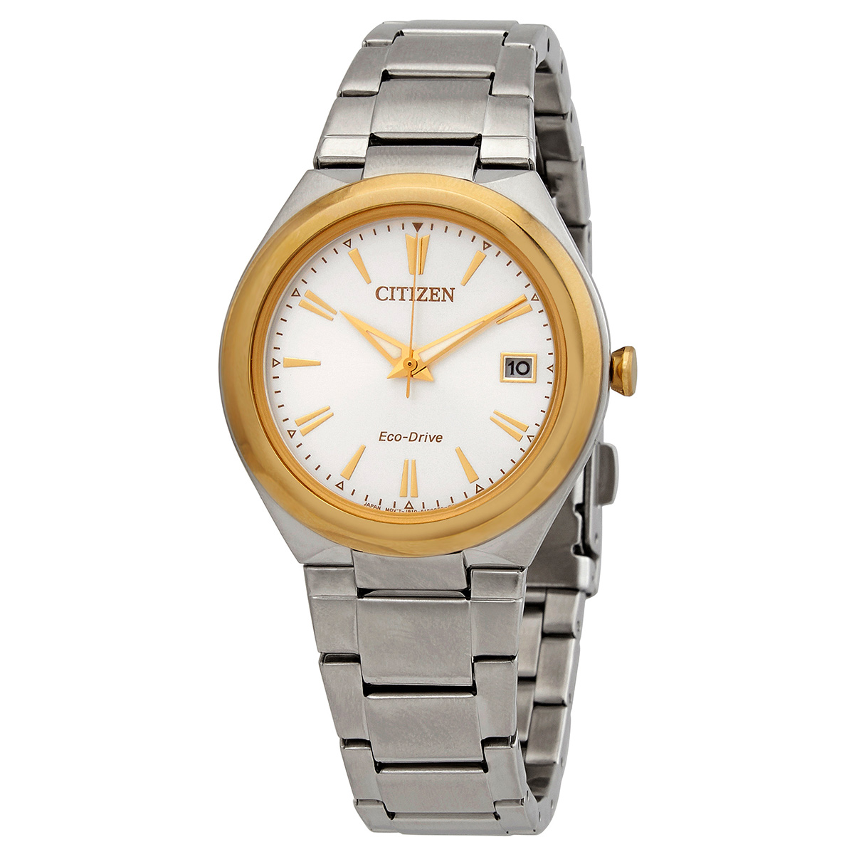 Citizen Eco-Drive White Dial Stainless Steel Ladies Watch FE6024-55B