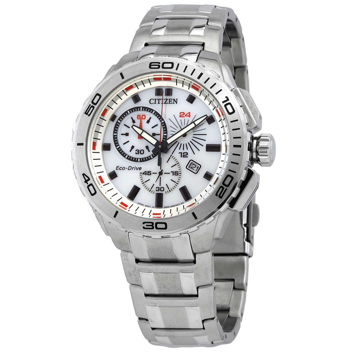 Citizen Eco-Drive White Dial Stainless Steel Men's Watch AT0960-52A