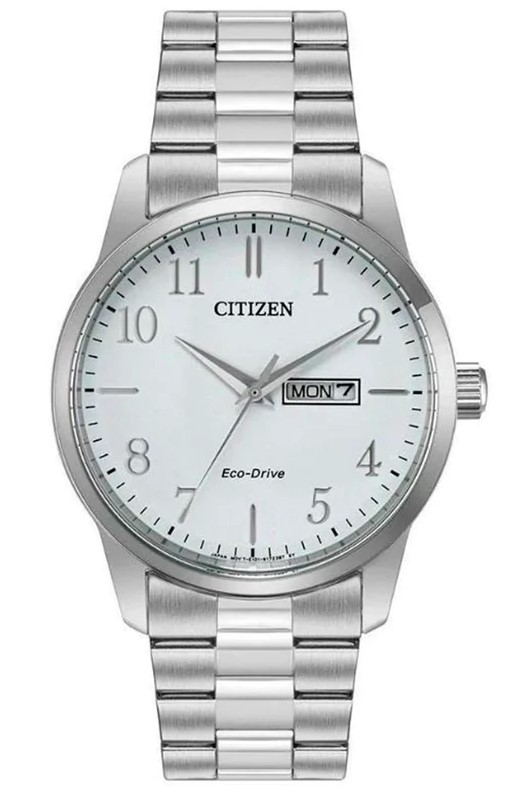 Citizen Eco-Drive White Dial Stainless Steel Men's Watch BM8551