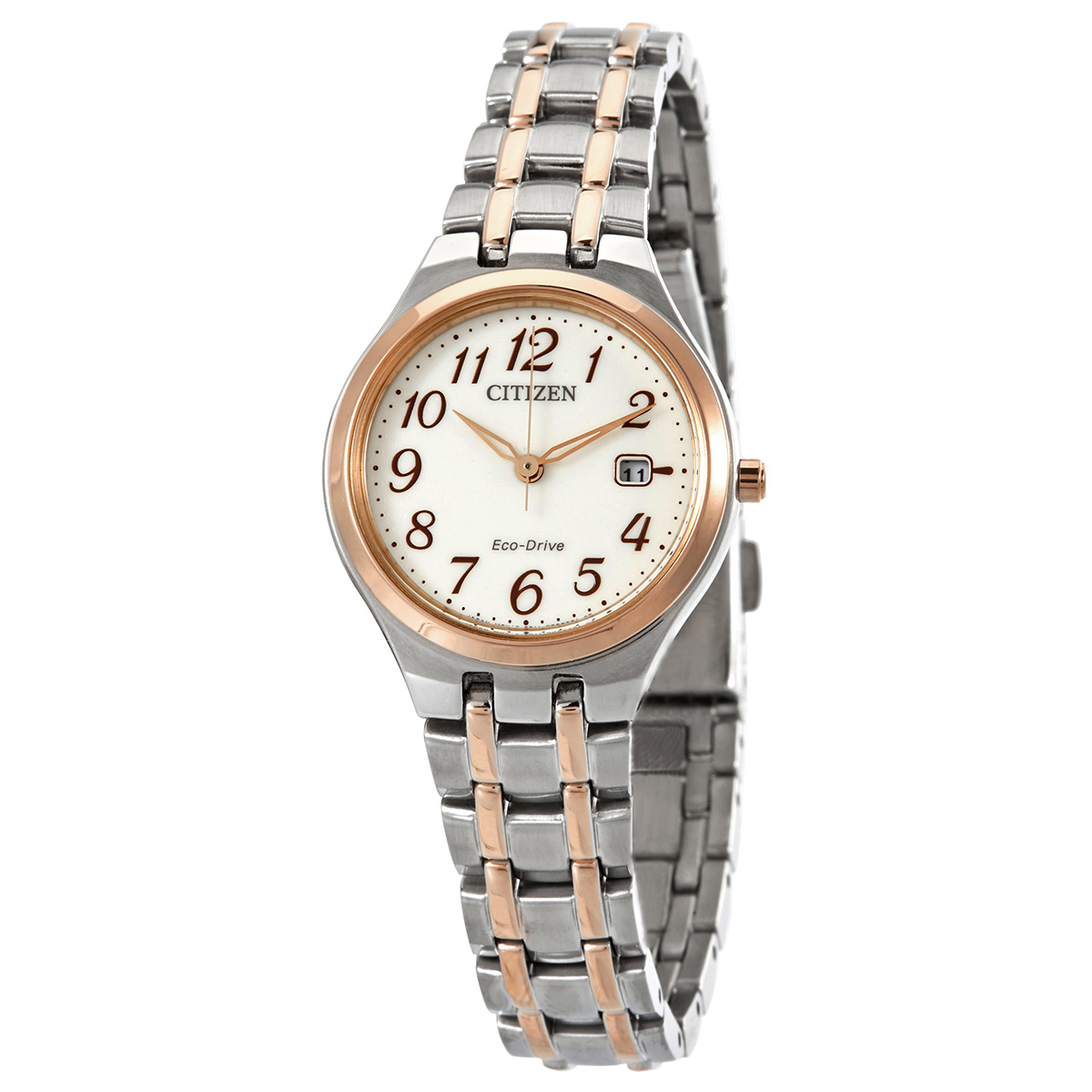 Citizen Eco-Drive White Dial Two-tone Ladies Watch EW2486-87A