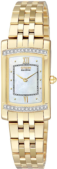 Citizen Gold-Tone Stiletto Diamond Ladies Watch EG3122-57D