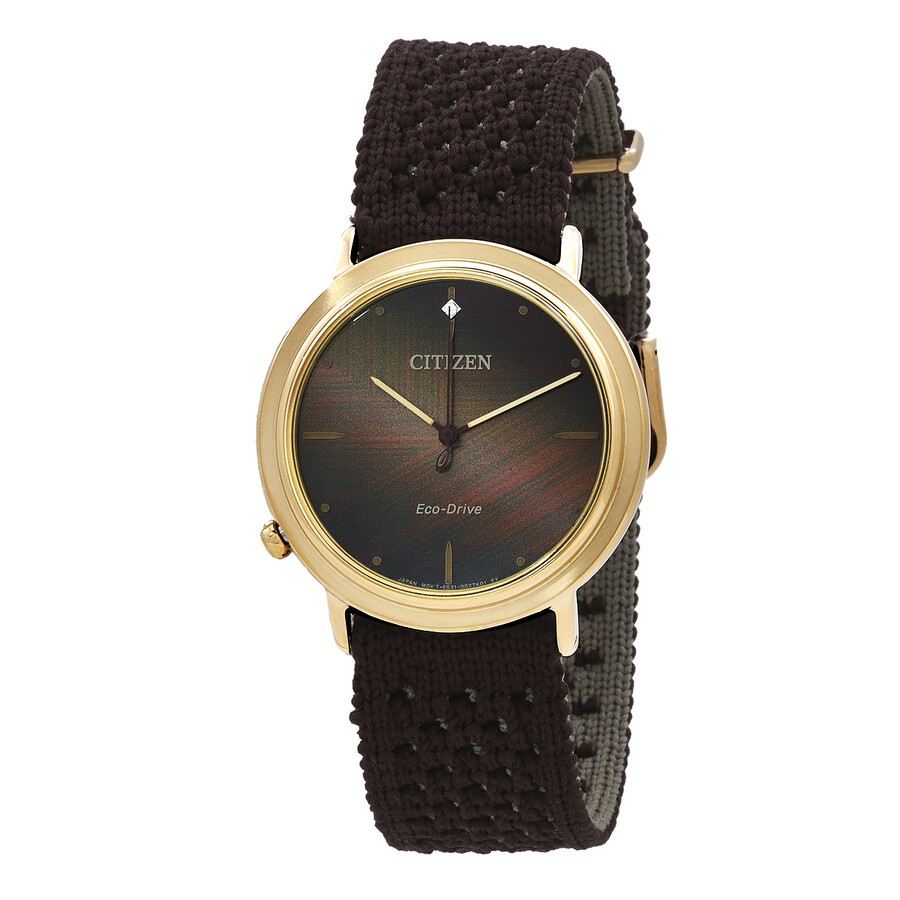 CITIZEN　L Ambiluna　 レディース　ゴールド L Ambiluna - Men's Eco-Drive EM0643-50X Rose Gold Mesh Watch