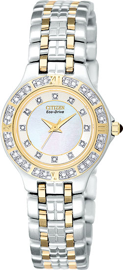 Citizen Lucca Diamond Two-Tone Steel Ladies Watch EP5614-51D