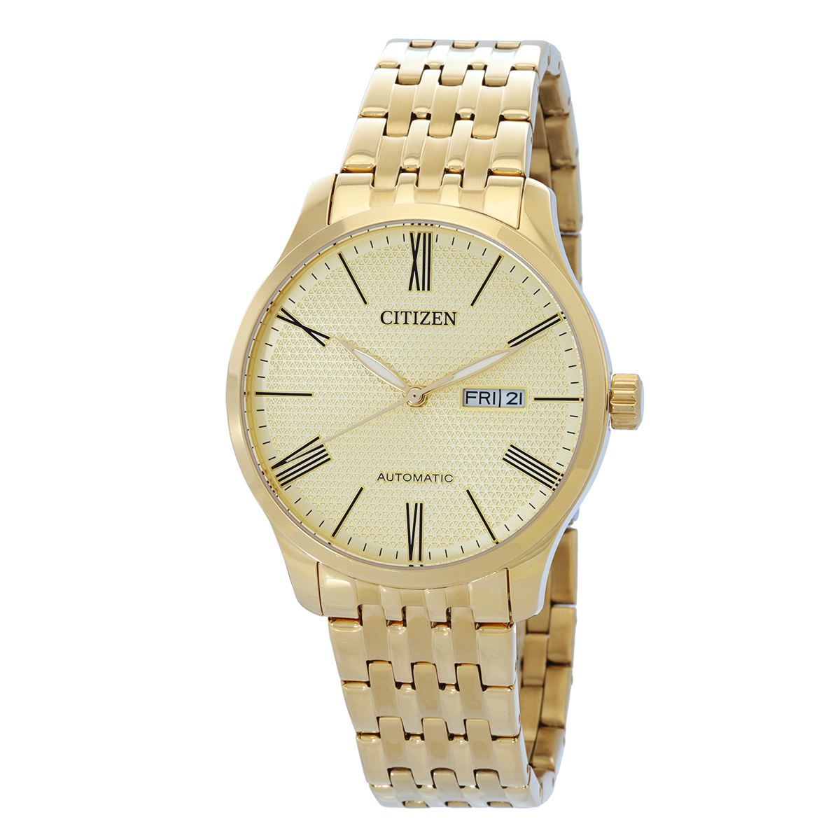 Citizen Mechanical Automatic Men's Gold-tone Stainless Steel Watch NH8352-53P