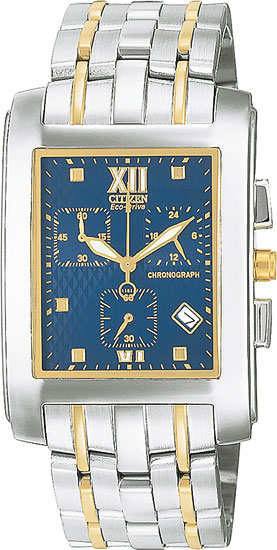 Citizen Men's Two-Tone Palidoro Chronograph Blue Watch AT0014-51L