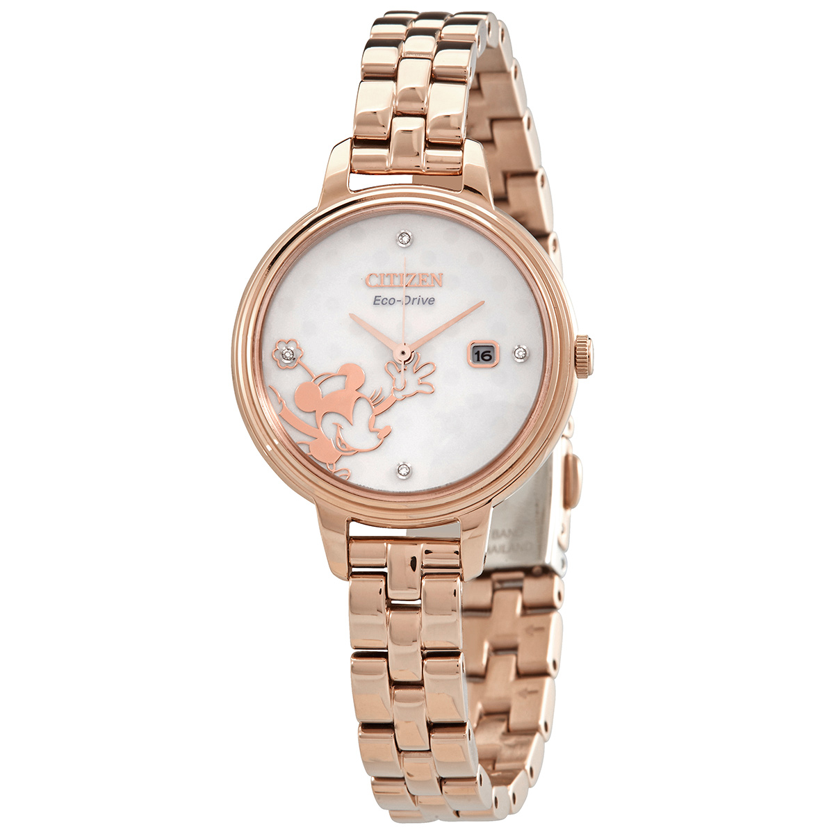 Citizen Minnie Mouse Diamond Silver Dial Ladies Watch EW2448-51W