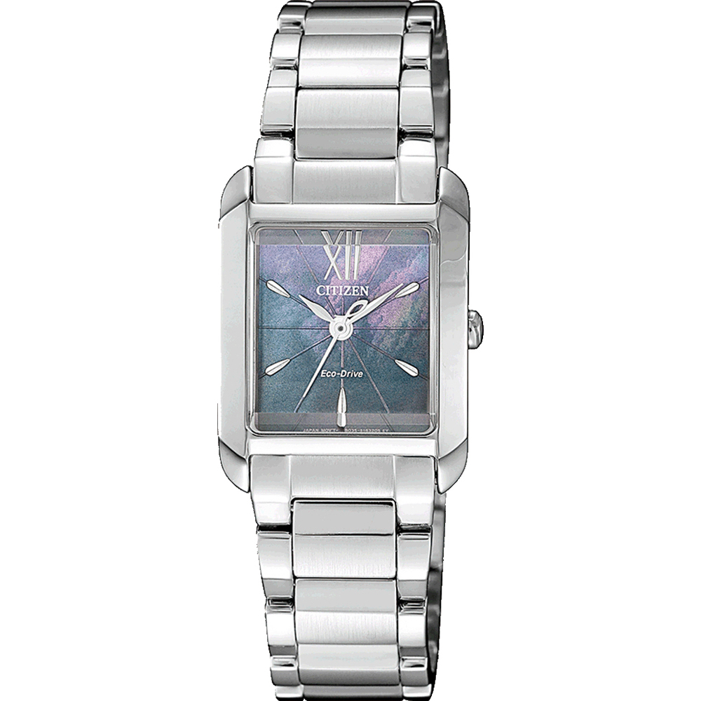 Citizen Mother of Pearl Blue Dial Ladies Eco-Drive Watch EW5551-81N