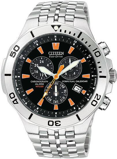 Citizen Perpetual Calendar Steel Black Men's Watch BL5280-52E