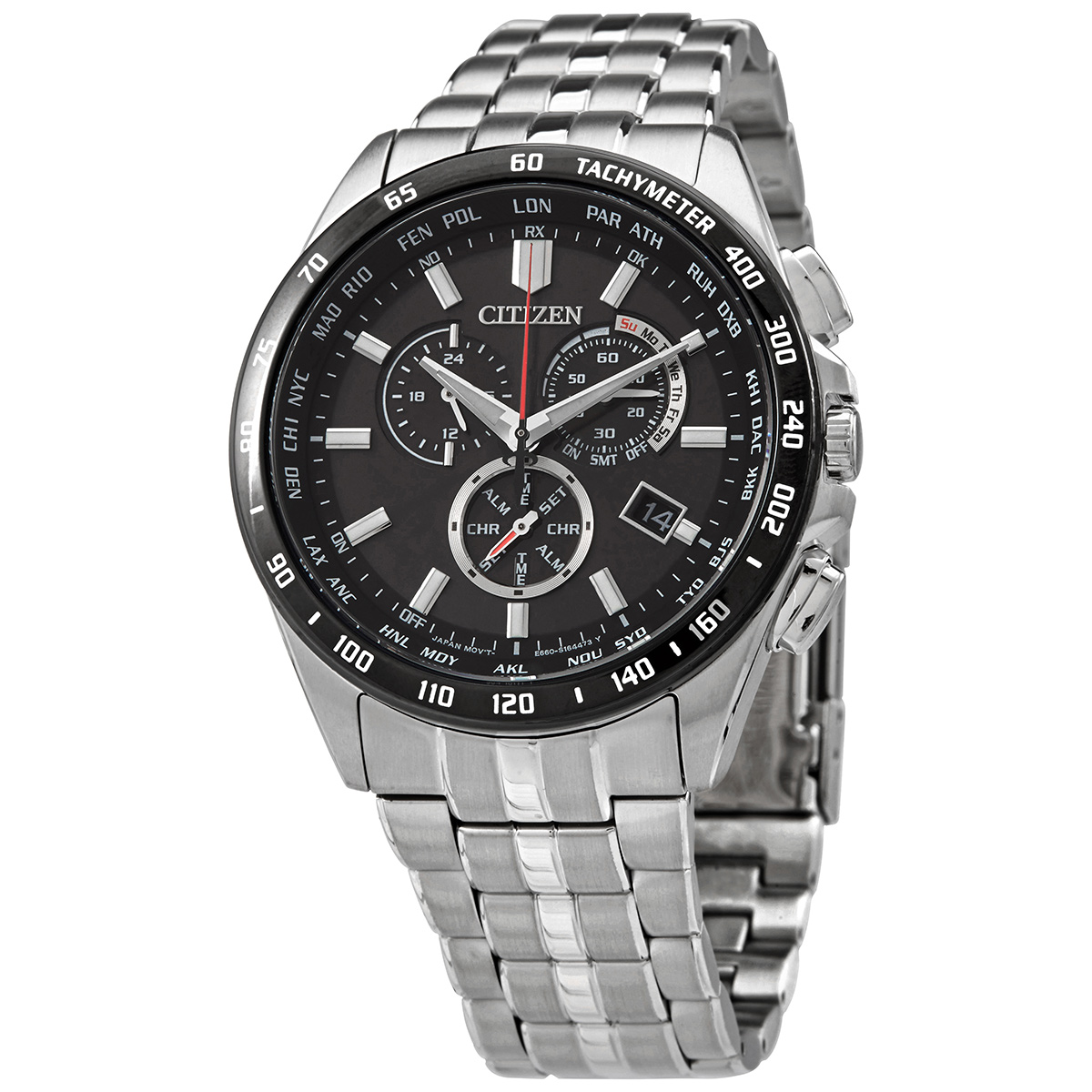 Citizen Perpetual Chronograph Black Dial Men's Watch CB5874-90E