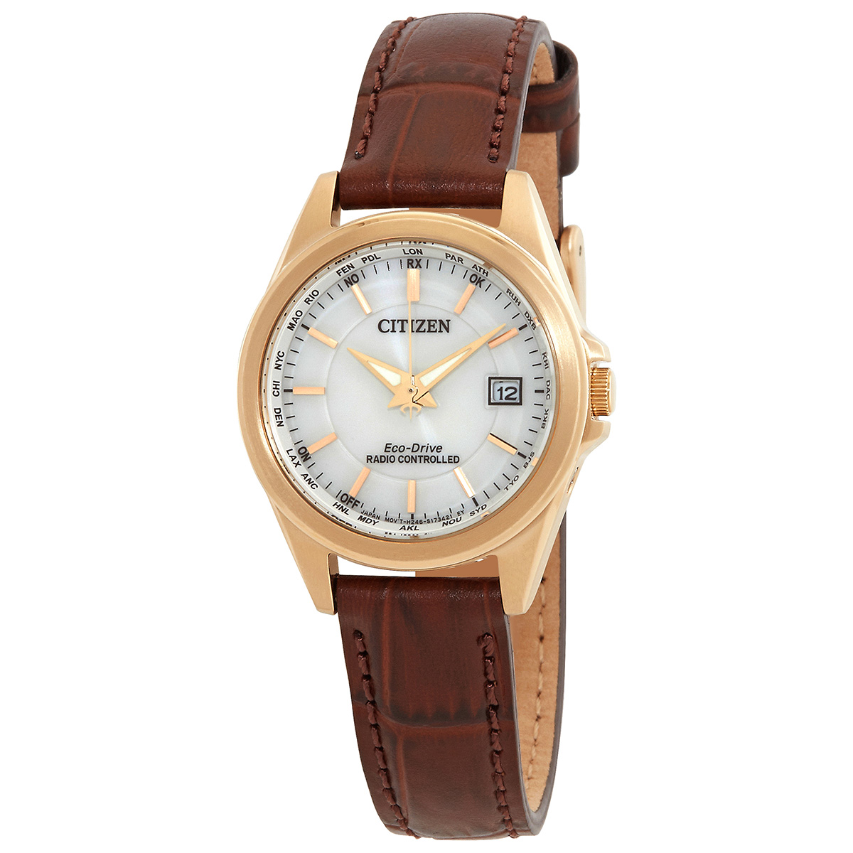 Citizen Perpetual World Time White Dial Ladies Watch EC1183-16A