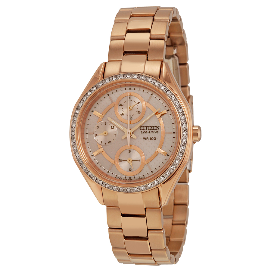 Citizen POV Eco-Drive Champagne Dial Ladies Watch FD1063-57X